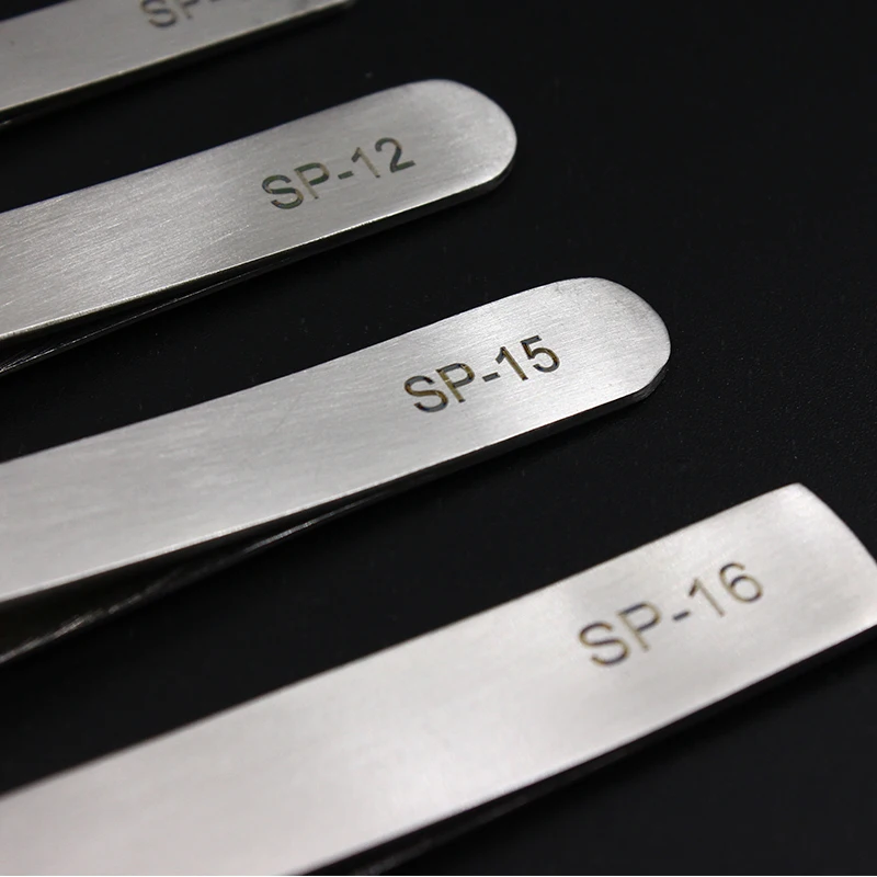 100 % Original VETUS Pinzette SP-Serie, hochpräzise Pinzette aus Edelstahl für Wimpernverlängerung, antistatische ESD-Pinzette – Detail 2