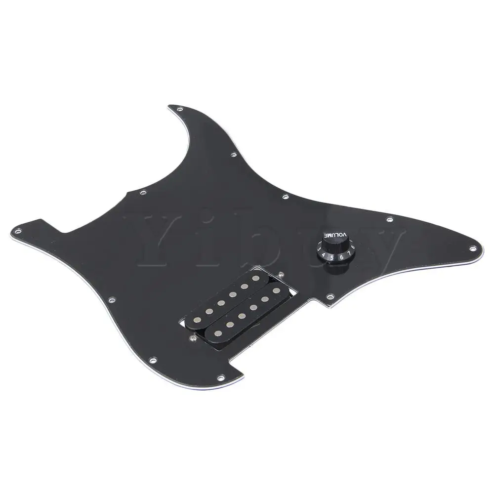 Yibuy Black Prewired Pickguard 1 Humbucker For Electric Guitar