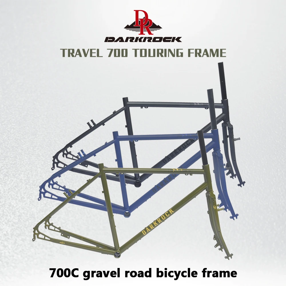 NEW Arrived 700C!DARKROCK(DR) Super Travel Touring Frame set CR-M0 4130 steel Longrider BIicycle frame