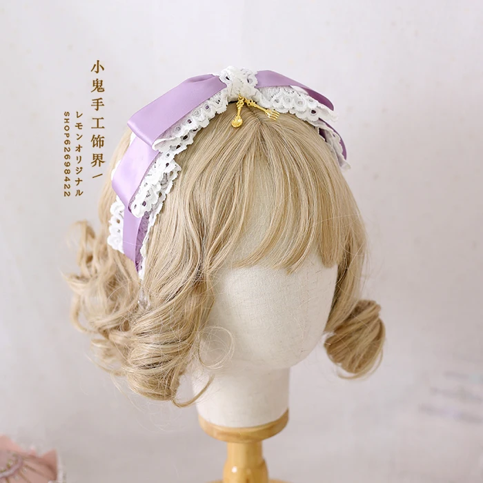 Japanese Lolita Hair Band All-match Soft Sister Cute Lolita Hair Accessories Lace Bow KC Hairband