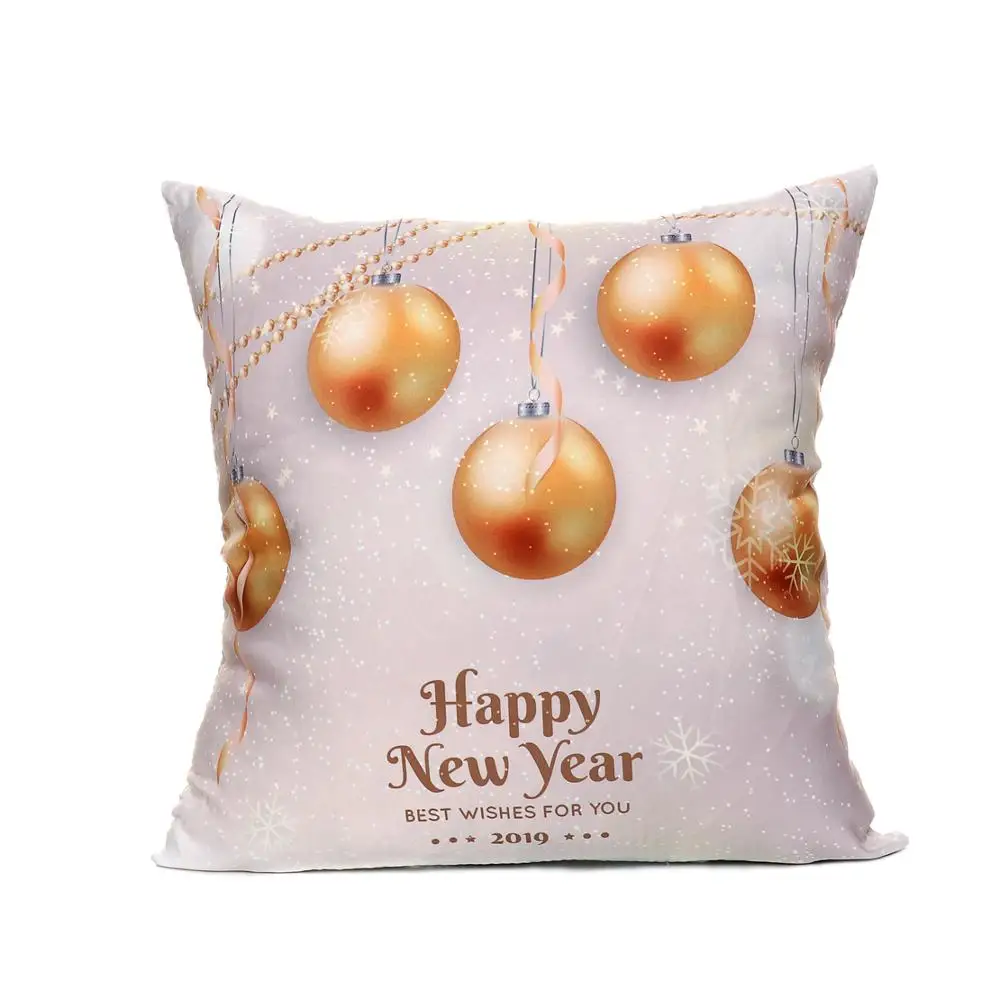 Free shipping Factory direct cross-border explosions peach skin Christmas series living room sofa pillow pillowcase (coreless)