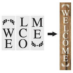 WELCOME Letter Painting Template Shopping Mall Hotel Door DIY Hollow Painting Template Welcome Word Template Welcome Stencils