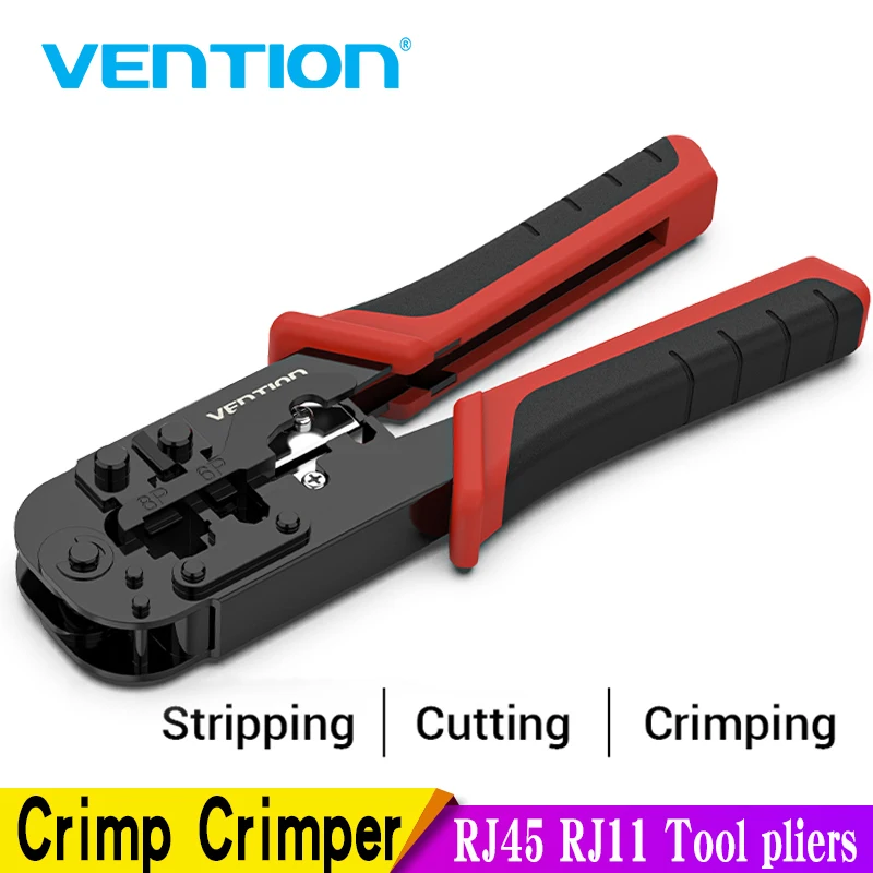 Vention RJ45 Crimping Tool RJ45 Network Cutting Tools 8P RJ45 Crimper Cutter Stripper Plier for Modular RJ12 RJ11 Crimp Crimper