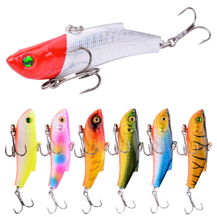 7pcs Sinking Winter Ice Sea Fishing Lure 7cm/18g Lead Inside Wobbler Isca Artificial Vibe Fishing Lure Tackle Fish Pesca Bait