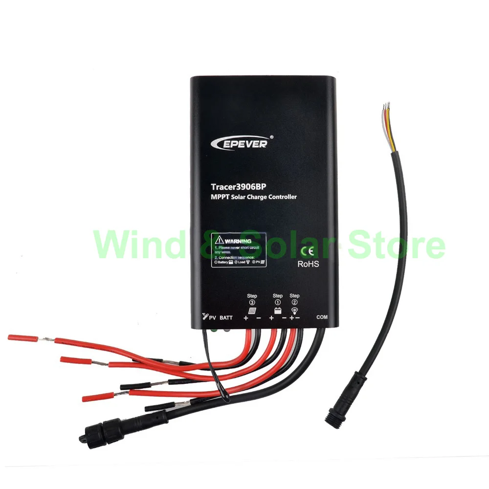 Epever 15A MPPT Solar Charge Controller 12V/24V Waterproof Regulator TracerBP Lithium Battery MPPT Controller 60V/100V PV Input