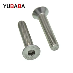 50 Uds DIN7991 JISB1194 tornillo avellanado Hexagonal de acero inoxidable 304 cabeza plana tornillo de máquina con casquillo M2 M2.5 M3 M4