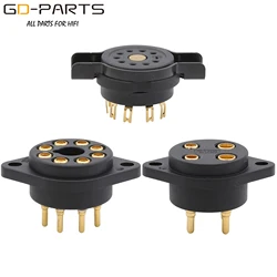 EIZZ 4Pin 8Pin 9Pin Polyimide Tube Socket Base For 2A3 300B KT88 KT66 274B 12AX7 ECC82 6DJ8 High Temperature Moisture Resistance