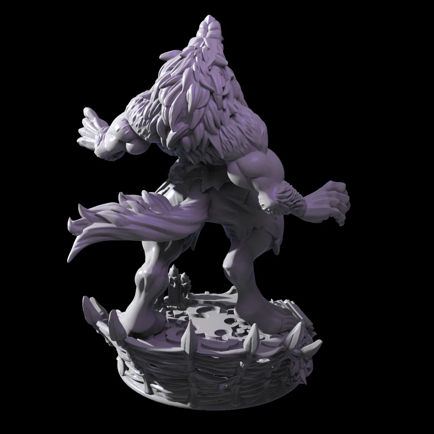 38mm 56mm Resin Model Werewolf Leader Figurine Unpainted No Color DW-005
