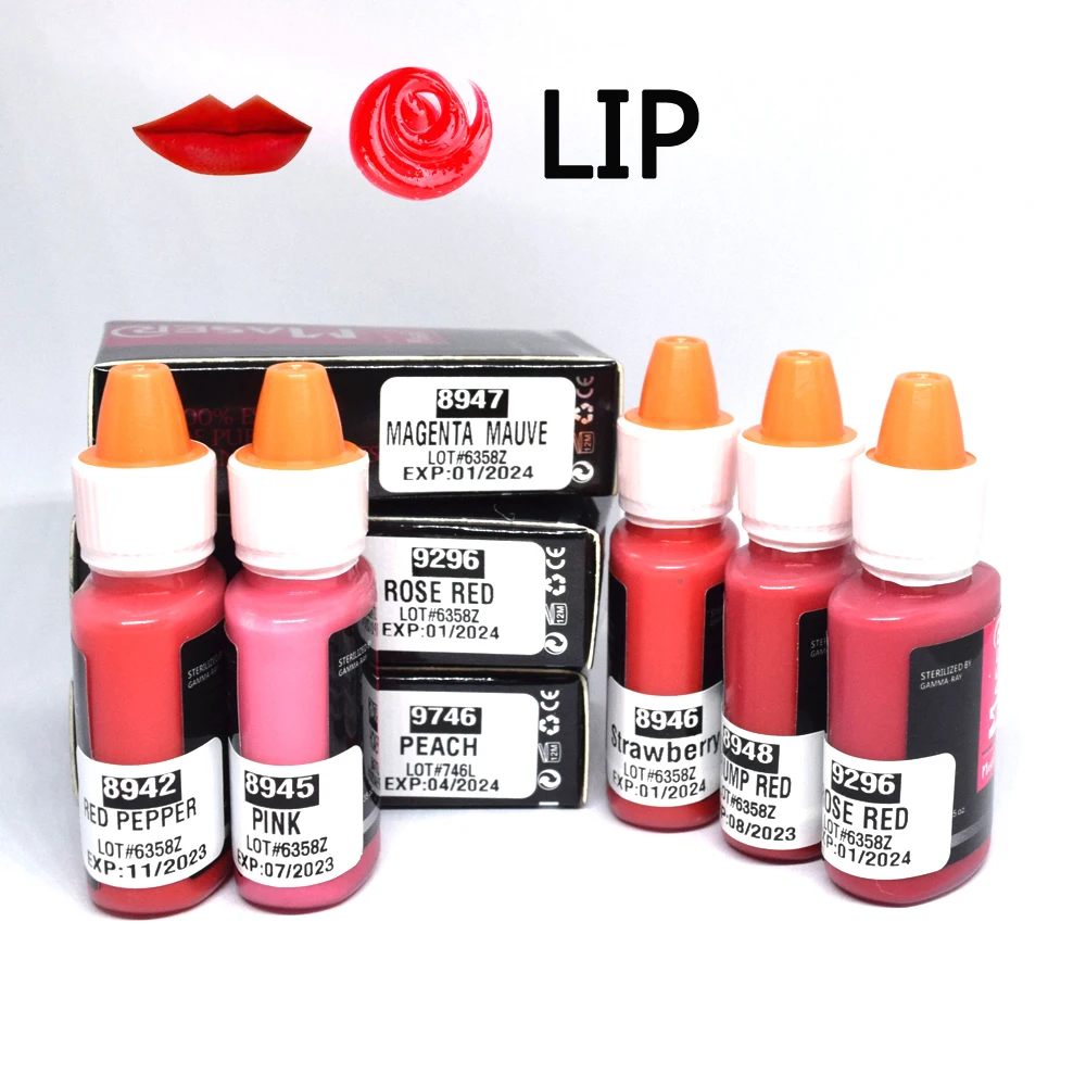 Professional Semi Permanent Makeup Tattoo Ink Pigment for Lips Make up Pigment for Tattoo Machine  Microblading  Paint Color