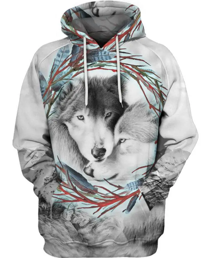 

PLstar Cosmos 3Dprint Newfashion Wolf Native Tribal Harajuku Pullover Funny Unique Unisex Casual Hoodies/Sweatshirt/Zip b-1