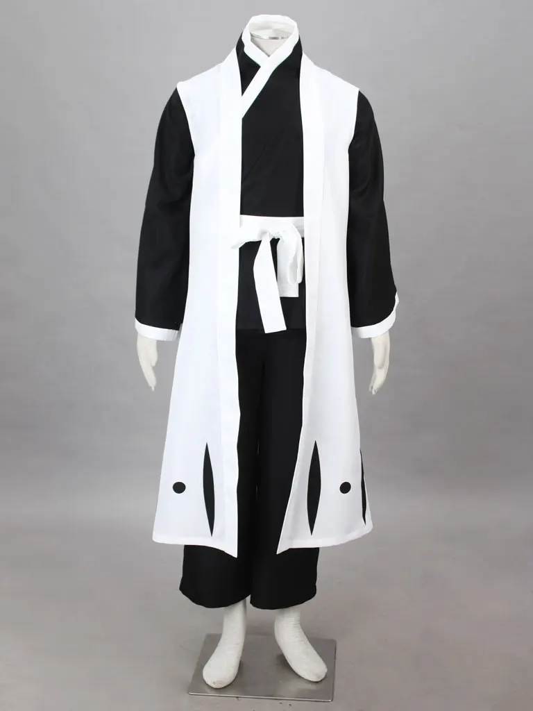 Anime Death Cosplay Hitsugaya Toushirou Black and white kimono Men's Halloween Cosplay Costume Halloween costume