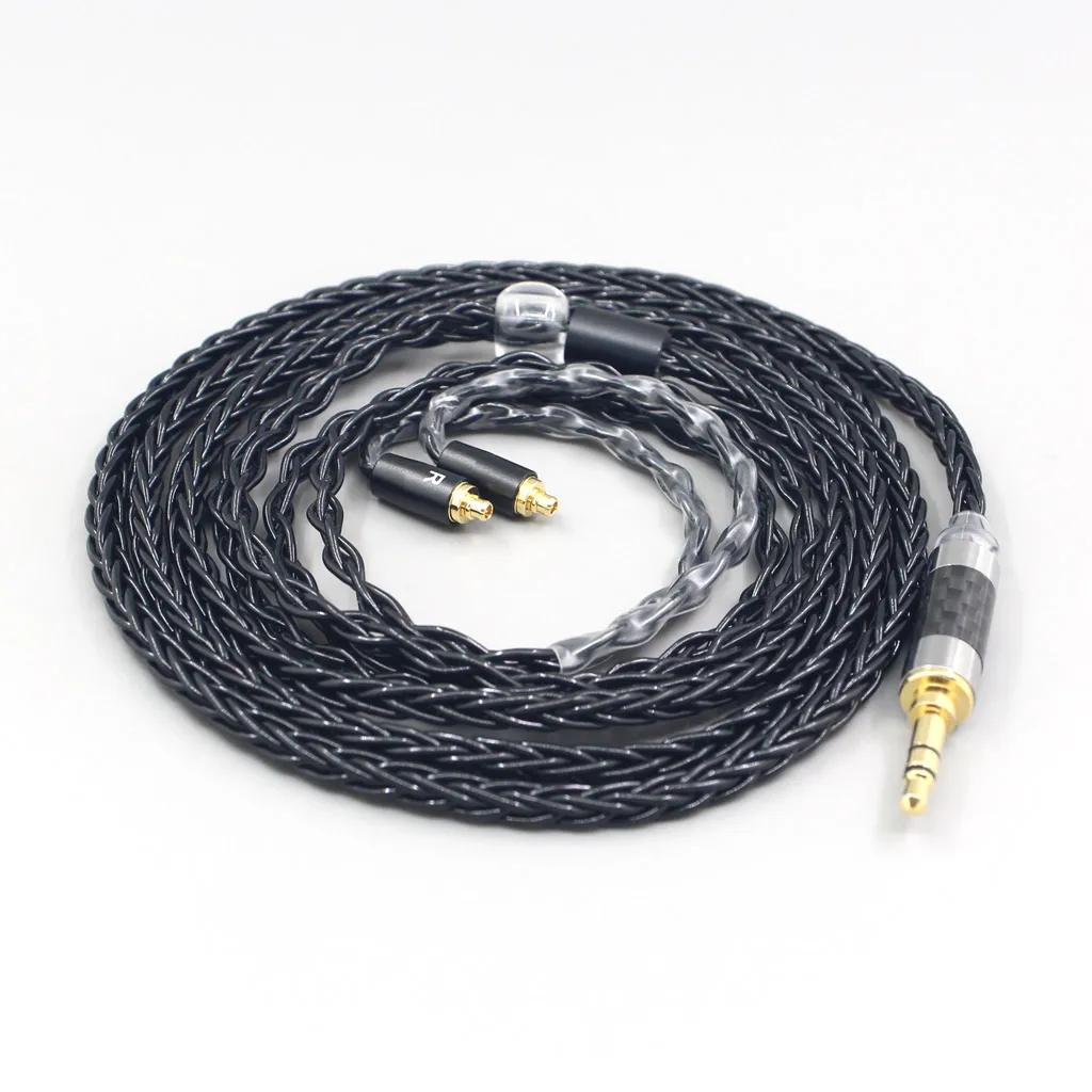 LN007690-Cable de auriculares XLR de 8 núcleos, chapado en plata, negro, para Sennheiser ie200, IE300, ie600, IE900, 3,5mm, 2,5mm, 4,4mm