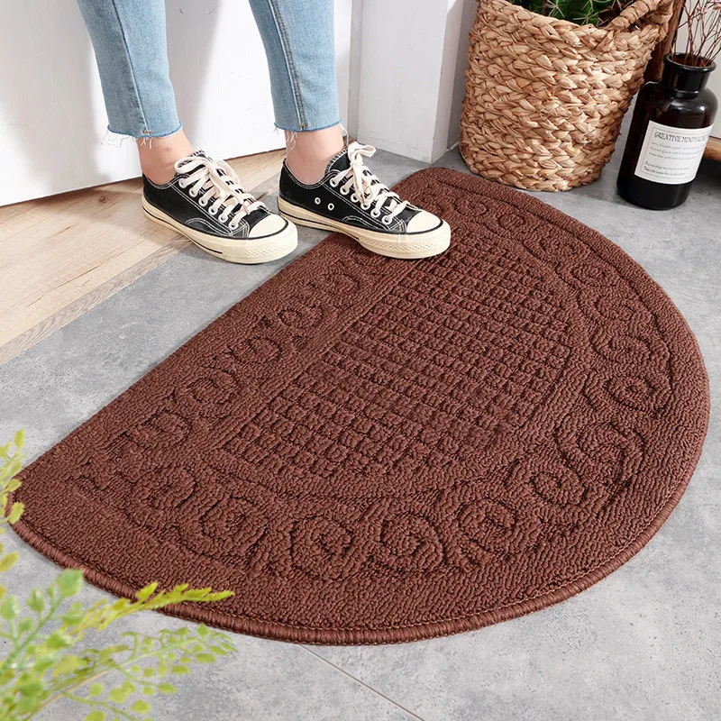 Semicircle Scrape Door Mats, Indoor Dirt Trapper Mat, Non Slip Doormat for Entrance, Doorway Carpet, Floor Mat, Entry Rug Pad