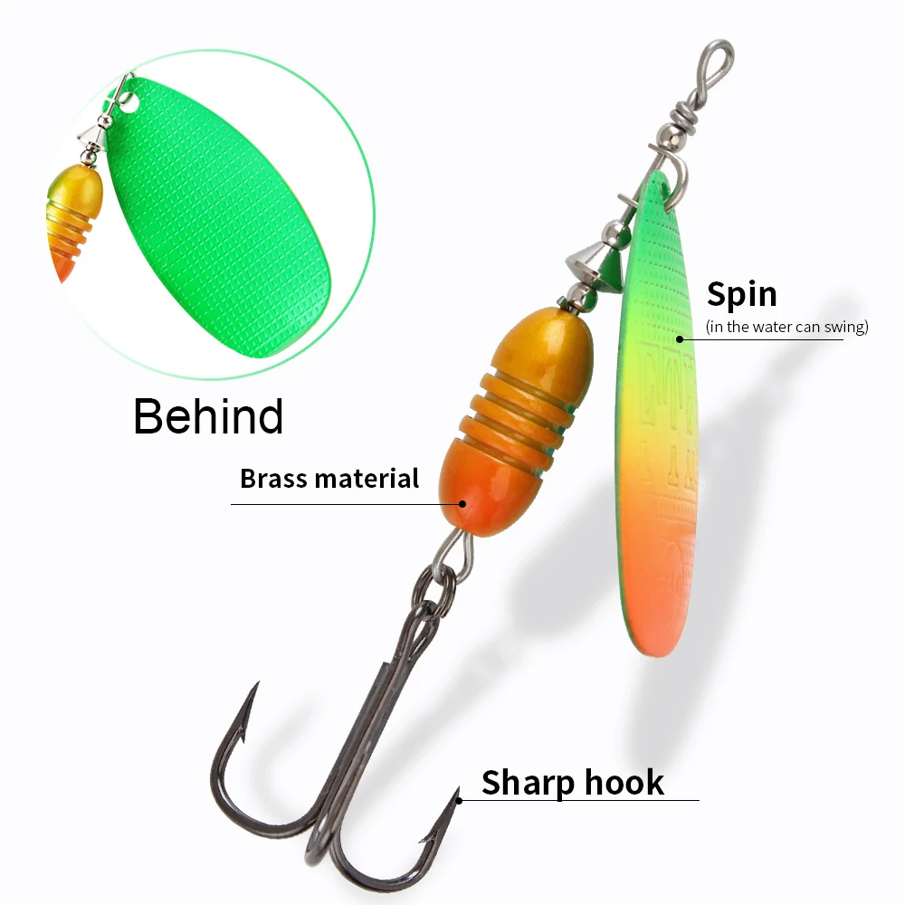 Spinner Bait FTK para Lúcio – Anzuelo triple 10-19g - imagen 4