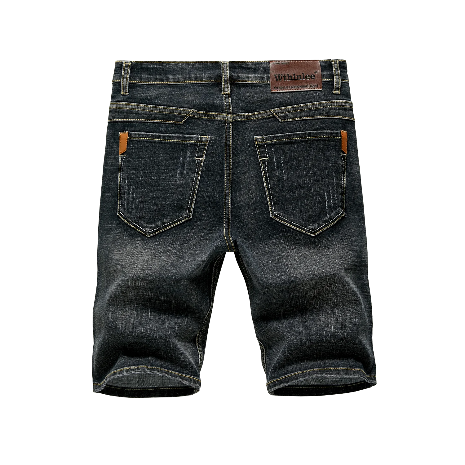 

pantalón hombre verano 2021 Stretch solid color Denim Shorts，Business casual retro pentalon court homme，ropa hombre calça cargo