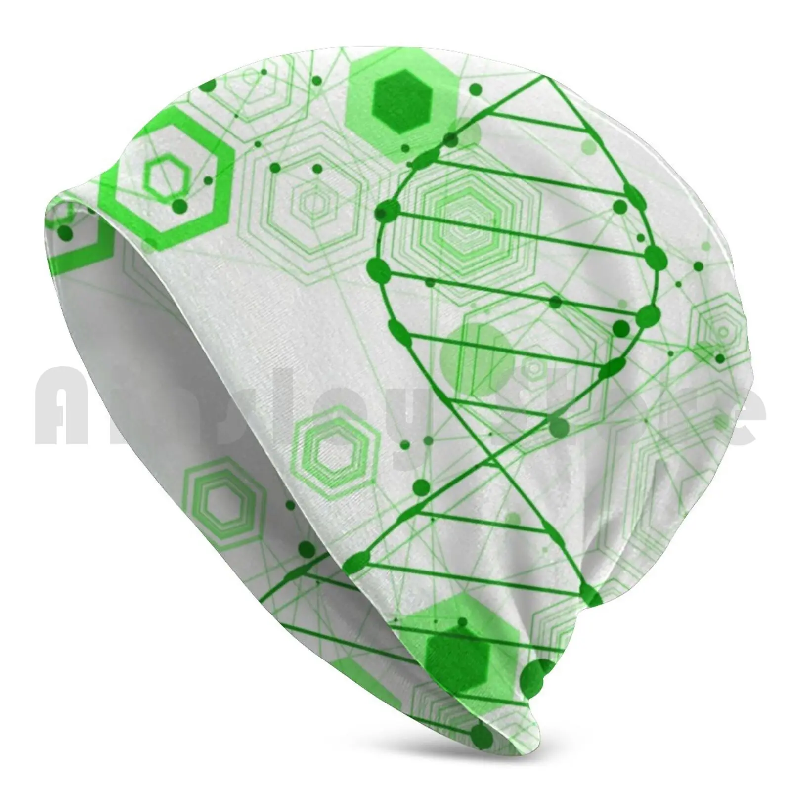 Scientific Dna Pattern ( Bright Green ) Hat Hat Protect Secure Safety Safety