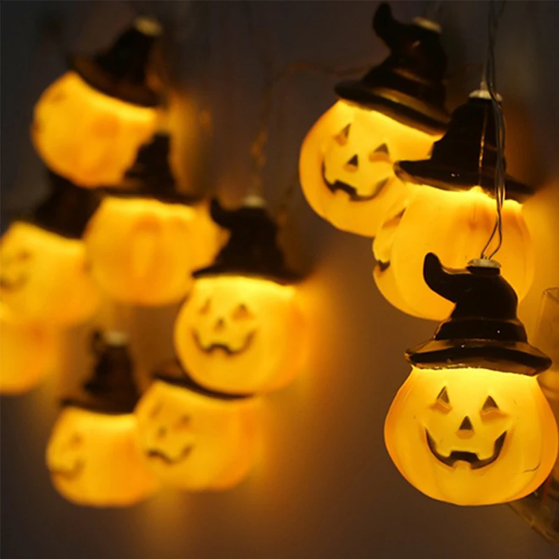 Halloween Labu Lampu LED String Taman Rumah Pesta Bar KTV Dekorasi Props Lampu LED String Cahaya Persediaan Lampu Halloween