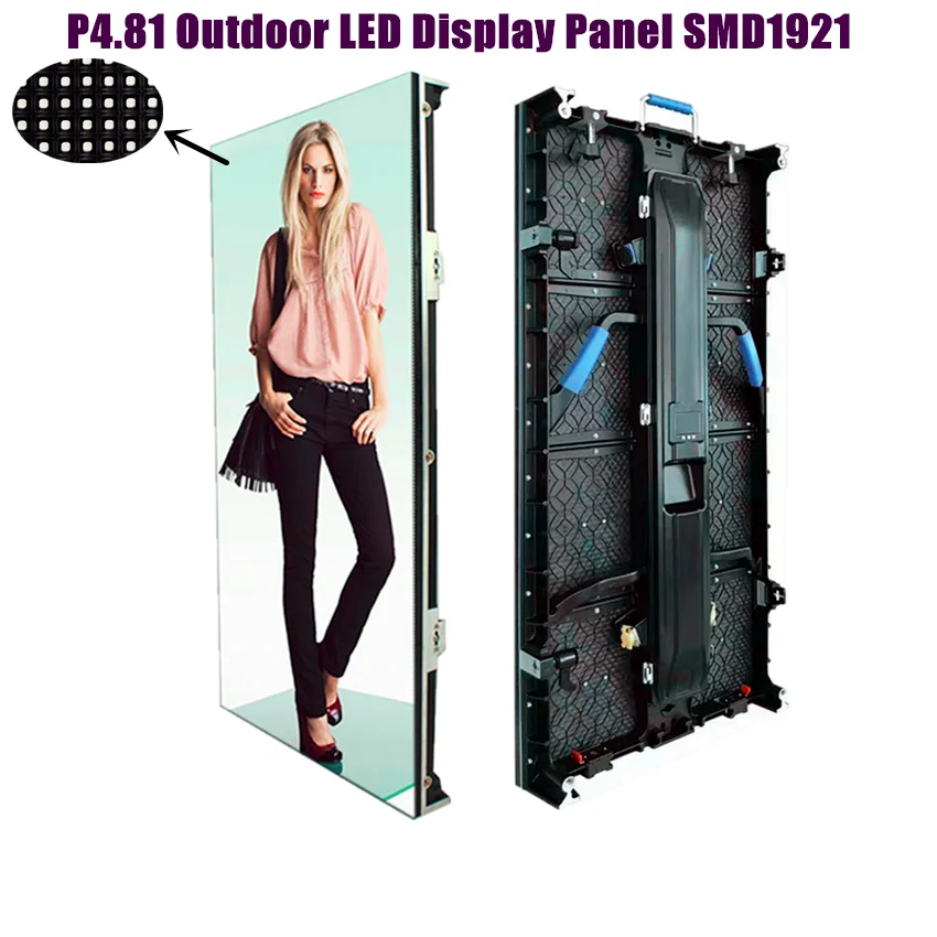 Hot Sale LED Display Panel Outdoor P4.81 500x1000mm SMD1921 RGB Die Casting Aluminum Cabinet LED Full Color Billboard