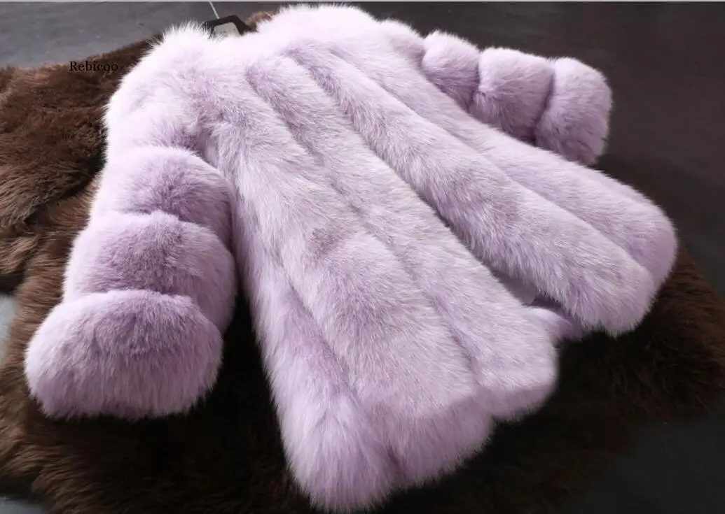 

Women Winter New Faux Raccoon Fur Coat Jacket Luxury Short Warm Fur Coat Jacket Women Fluffy Fox Fur Coats Overcoats