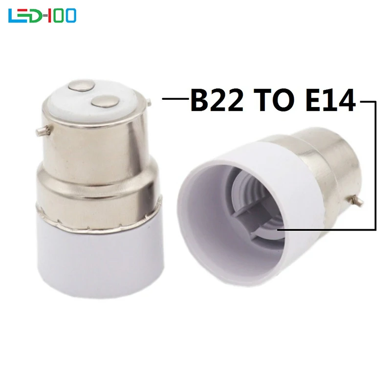 NEW LED Light Bulb Socket B22 To E14 Adapter Led Lamp Bulb Base Holder Converter Fireproof Material For Home