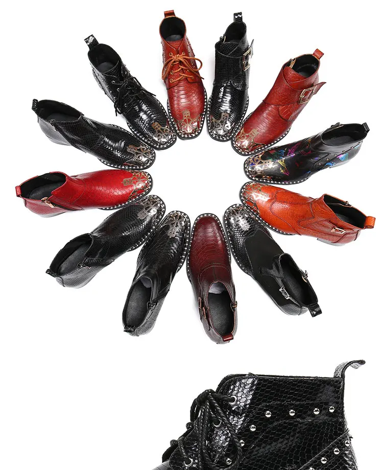 Sommer Mann spitz Frenulum Schuhe Kleid Stiefel Modell Show Schuhe Bankett Party personal isierte Rindsleder heiraten Herren schuhe – Detail 2