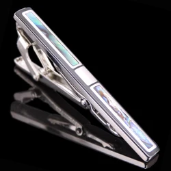 New high Fashion brand quality  Shell Crystal tie clip luxury business formal wear wedding men's tie clip wholesale / retail