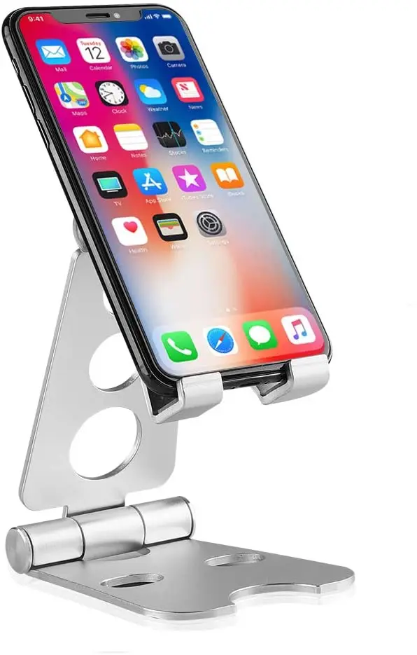 Suporte do suporte do telefone celular, suporte ajustável do telefone do desktop compatível com para o iphone 11 pro xs max xr x 8 7 6, ipad mini