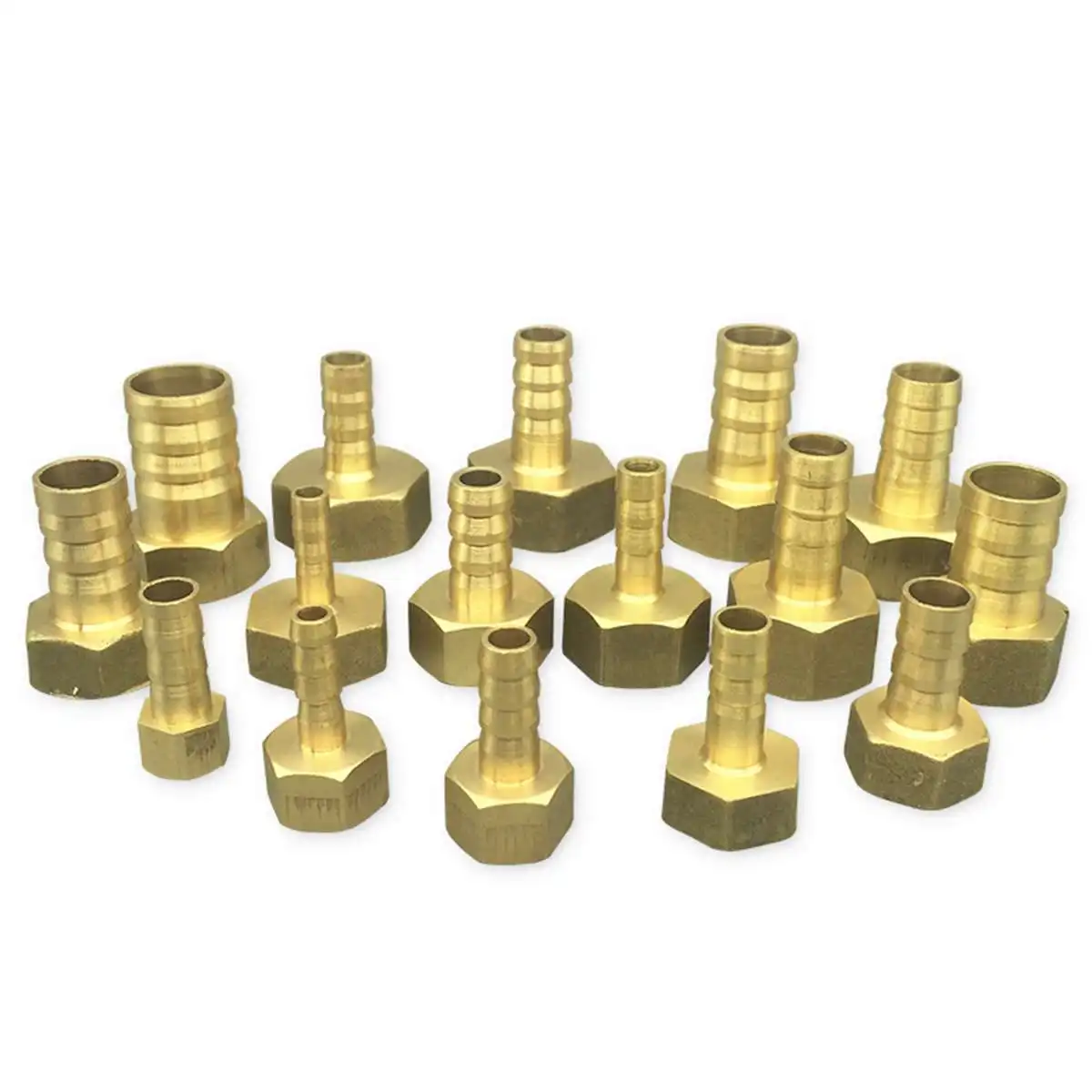 LOT 2 M10 M12 M14 M16 Metric Female -Fit Hose Barbed I.D 4/6/8/10/12mm x Hex Brass Fitting Adapter Connector Water