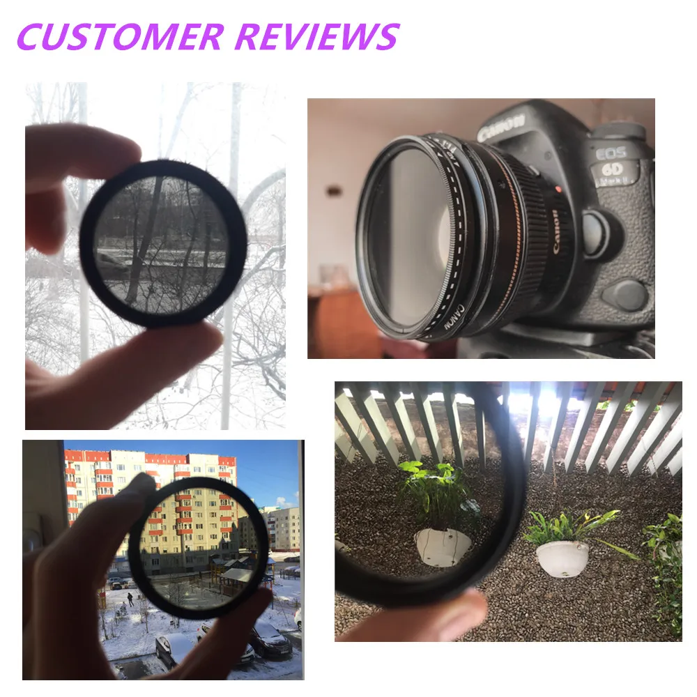 SLR DSLR كاميرا متغيرة ND تصفية محايدة الكثافة ترويسة قابل للتعديل ND2-400 37 40.5 43 46 49 52 55 58 62 67 72 77 82 86 مللي متر
