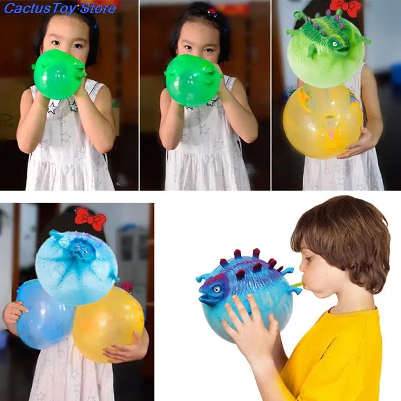 Ballon dinosaure gonflable anti-stress, jouet animal, balle molle à presser, 1PC