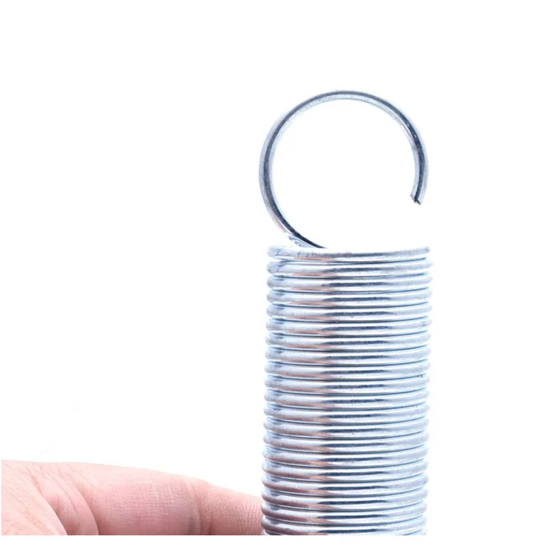 Resorte de extensión de tensión Chapado en Zinc, resorte de gancho abierto, de 2,0mm diámetro de alambre, diámetro exterior de 18mm-22mm, longitud de 60mm-100mm para herramienta de Hardware