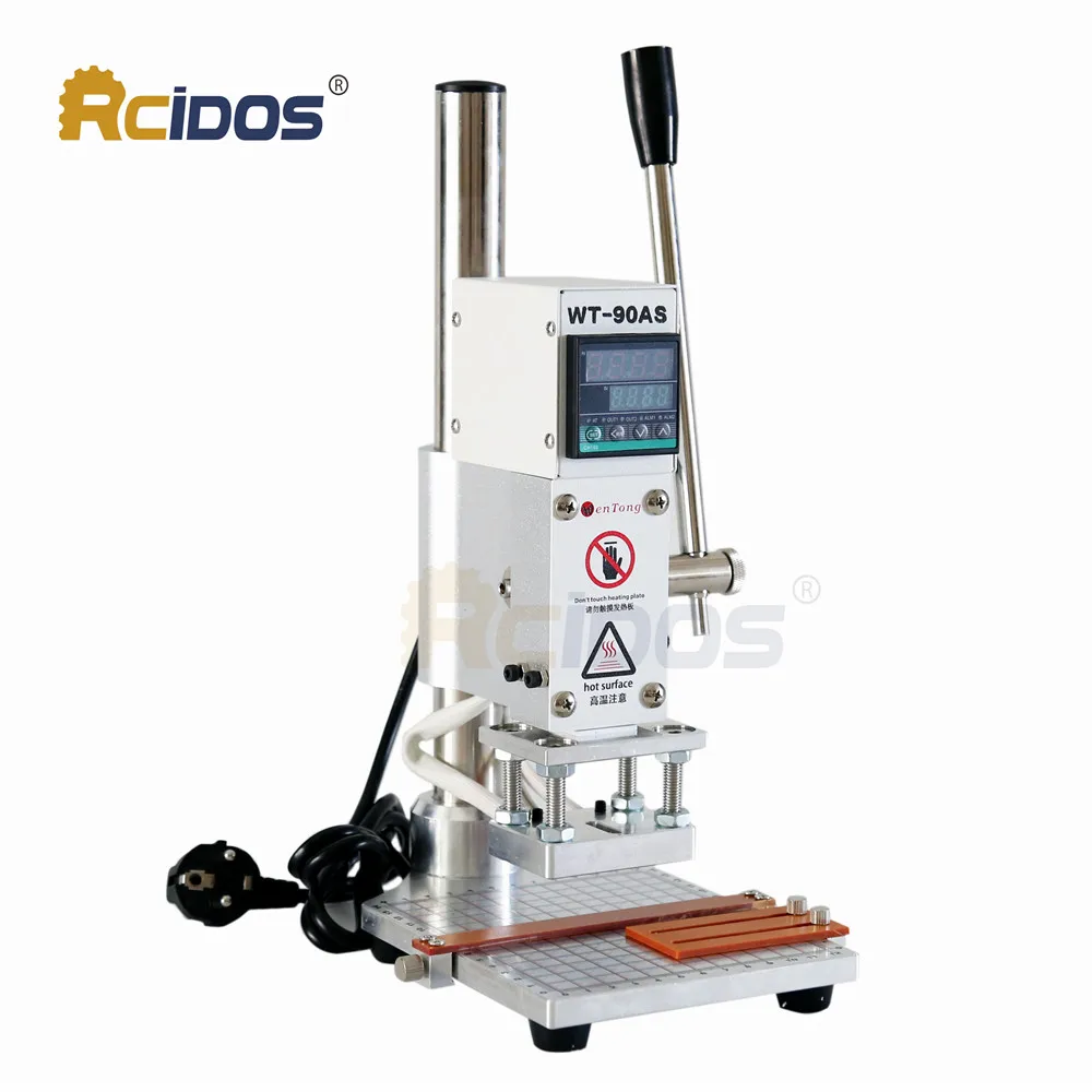 New Line meter table WT-90DS RCIDOS Stamping Machine,leather bronzing/Creasing machine,hot foil stamping machine,110V/220V