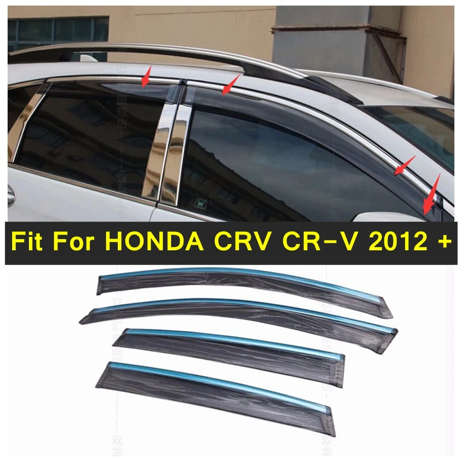 

Lapetus Car Styling Window Visors Awnings Rain Deflector Visor Guard Vent Exterior Kit 4PCS Fit For HONDA CRV CR-V 2012 - 2014