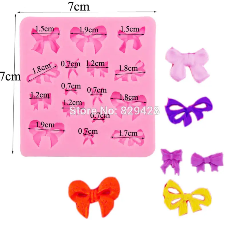 Kaymiklee M026 Bowknot UV Resin Silicone Mold Fondant Chocolate Candy Gumpaste Surgarcraft Crystal Epoxy Soft Clay Bake Tools