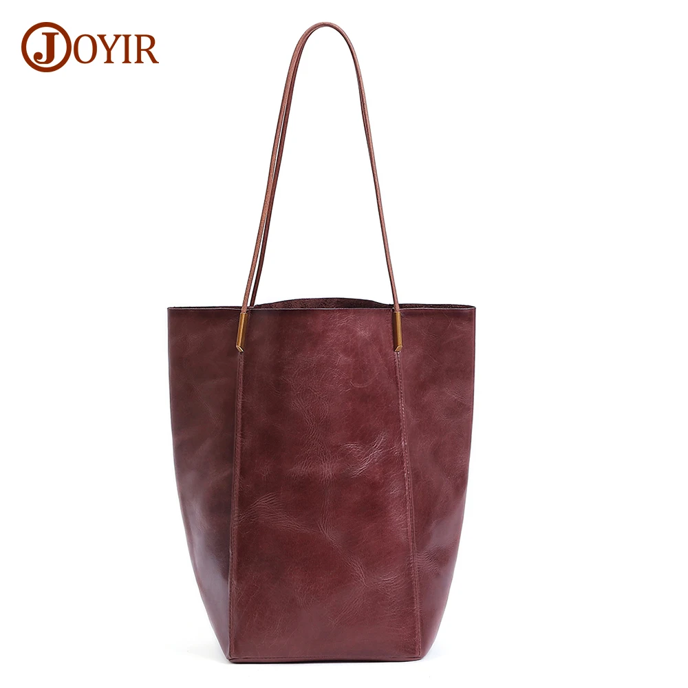 JOYIR Genuine Leather Bag Shoulder Handbags for Women Casual Retro Girl Shoulder Bags Soft Leather Handbag Sac Bolsa Femini