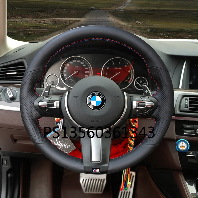 

For BMW 5 Series 3 Series 2 Series 6 Series 1 Series 7 Series X1X2X3X4 X5 X6 X7 Hand-stitched leather suede steering wheel cover