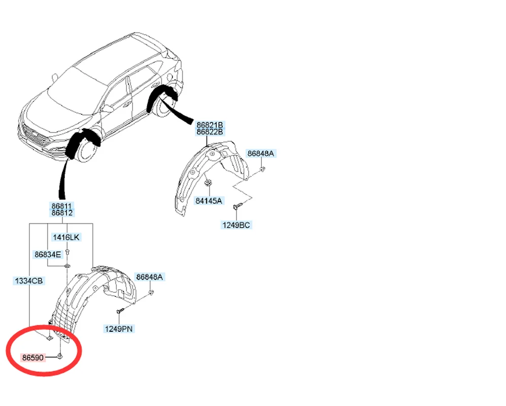 10Pcs Auto Fenders Guard Bladeren Board Bumper Vaste Uitbreidingskaart Plastic Gesp Schroeven Voor Kia Hyundai