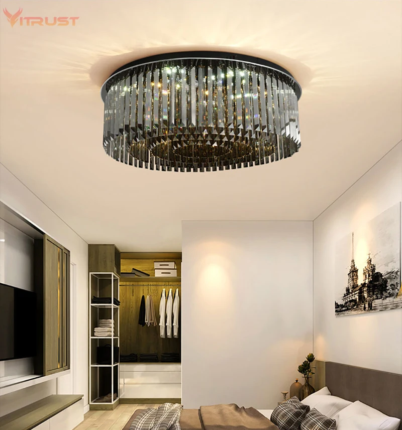 smiple cristal luz de teto montagem embutida lustres de teto luminaria para sala de estar quarto suporte 110240v entrada 01