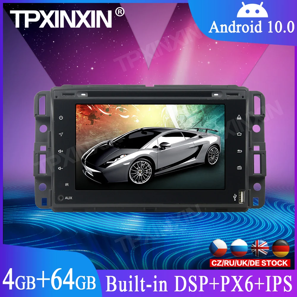 Android 10 Octa Core Car GPS Navigation Multimedia Player For GMC Yukon Tahoe 2007- 2012 Full Touch Car Stereo Radio DVD Player