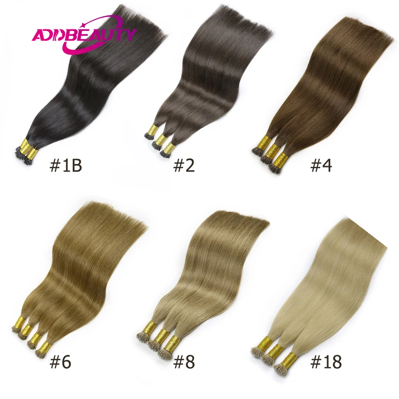 Straight Nano Rings Hair Extension 100% Natural Human Hair Extensions 0.8g/1g/ Strand 50pcs Fusion Hair Extension Ombre Blond