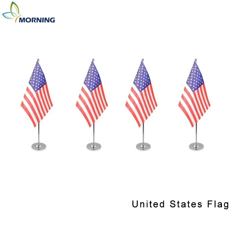 Custom table flag United States national flag with pole