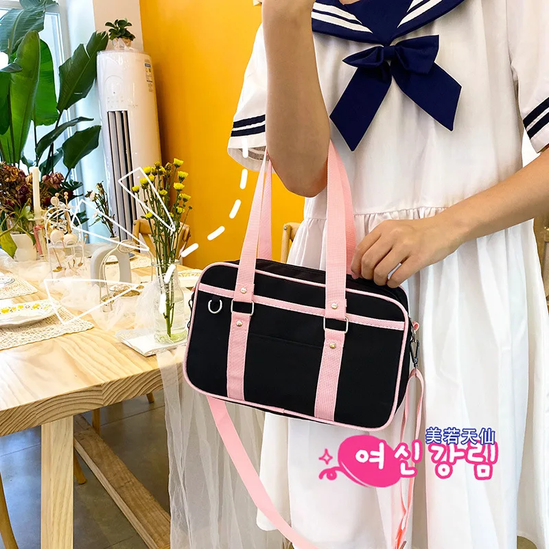 JK Uniform Bag School Girls Preppy Style borsa a tracolla giapponese JK piccola borsa in Nylon borse borsa a mano semplice borse a tracolla donna