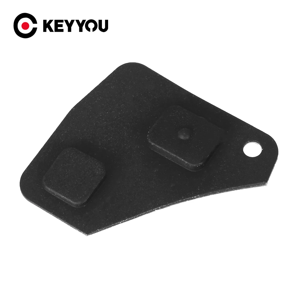 KEYYOU ซิลิโคนรีโมทรถคีย์ FOB สีดำยางซิลิโคน 2/3 ปุ่ม Pad สำหรับ Toyota Avensis Corolla สำหรับ Lexus Rav4 เปลี่ยน