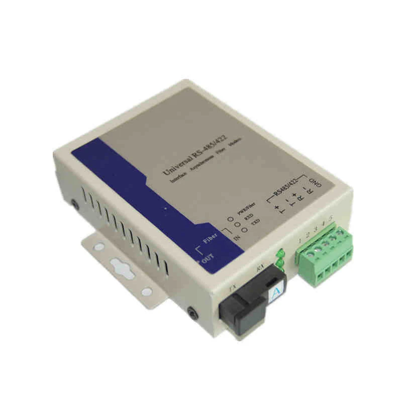 1 Pair 1 Channel Bidirectional Data Over Fiber Optic Converter with RS485 and 600w Surge Protection