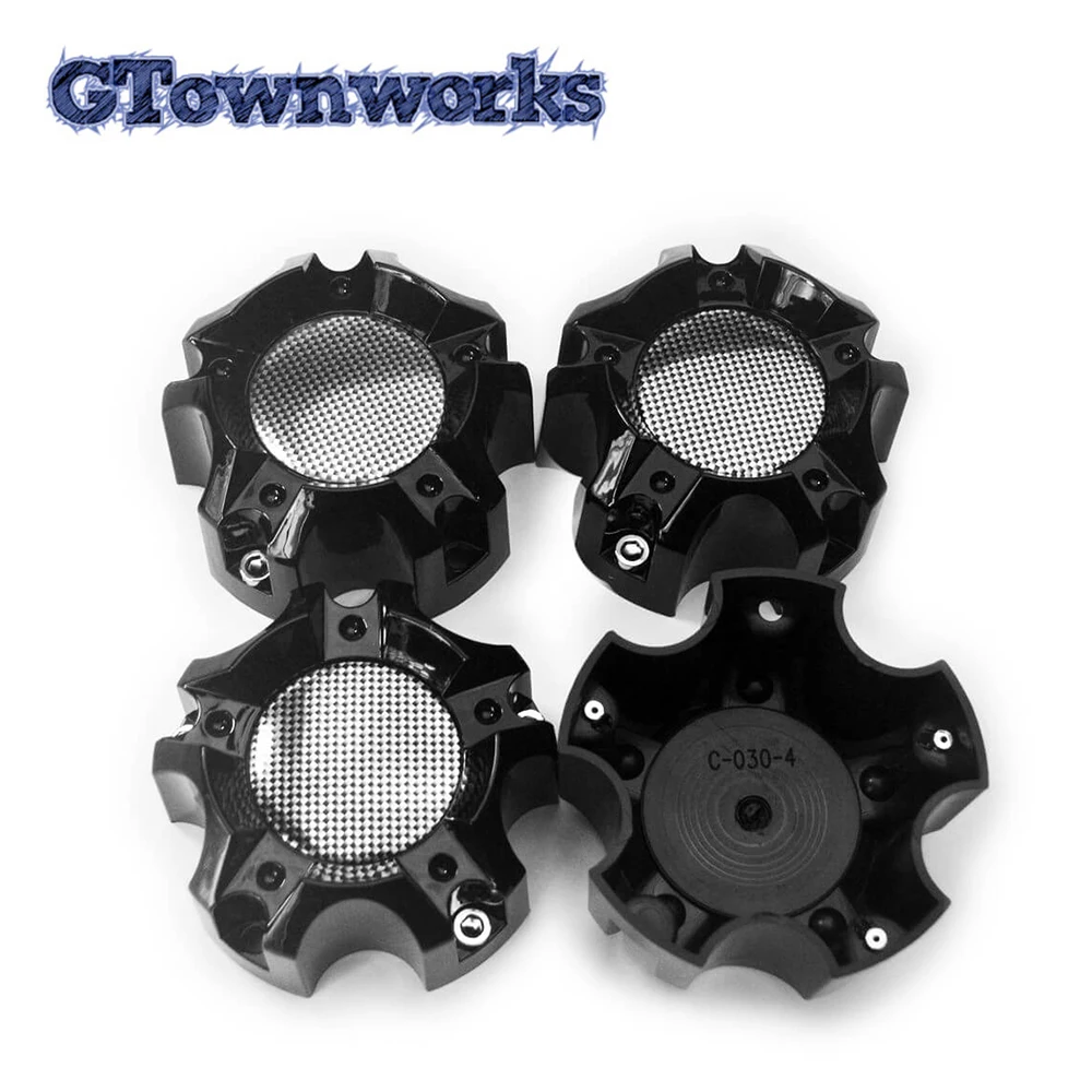 4pcs 112mm Wheel Center Caps Universal Rims Caps Dustproof Wheel Black ABS Car Accessories Fit For C-030-4  LG0805-13