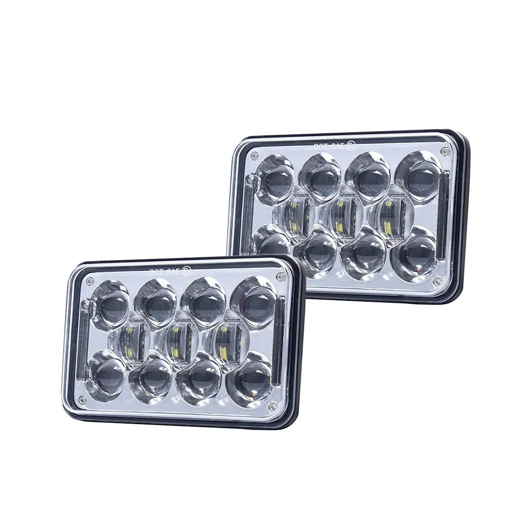 4x6 Inch LED Rectangle Headlights H4 Plug H4651 H4652 H4656 H4666 H6545 for Peterbil 379 Kenworth T600 Freightinger 120 Headlamp