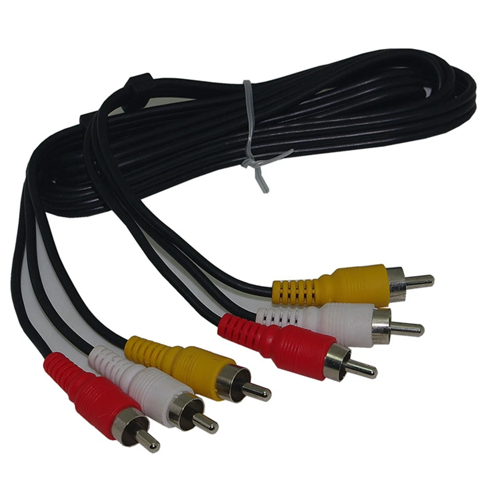 2PCS Triple HDTV 3RCA Stecker auf 3 RCA Composite Audio Video AV Kabel Adapter 1080P 1,5 M