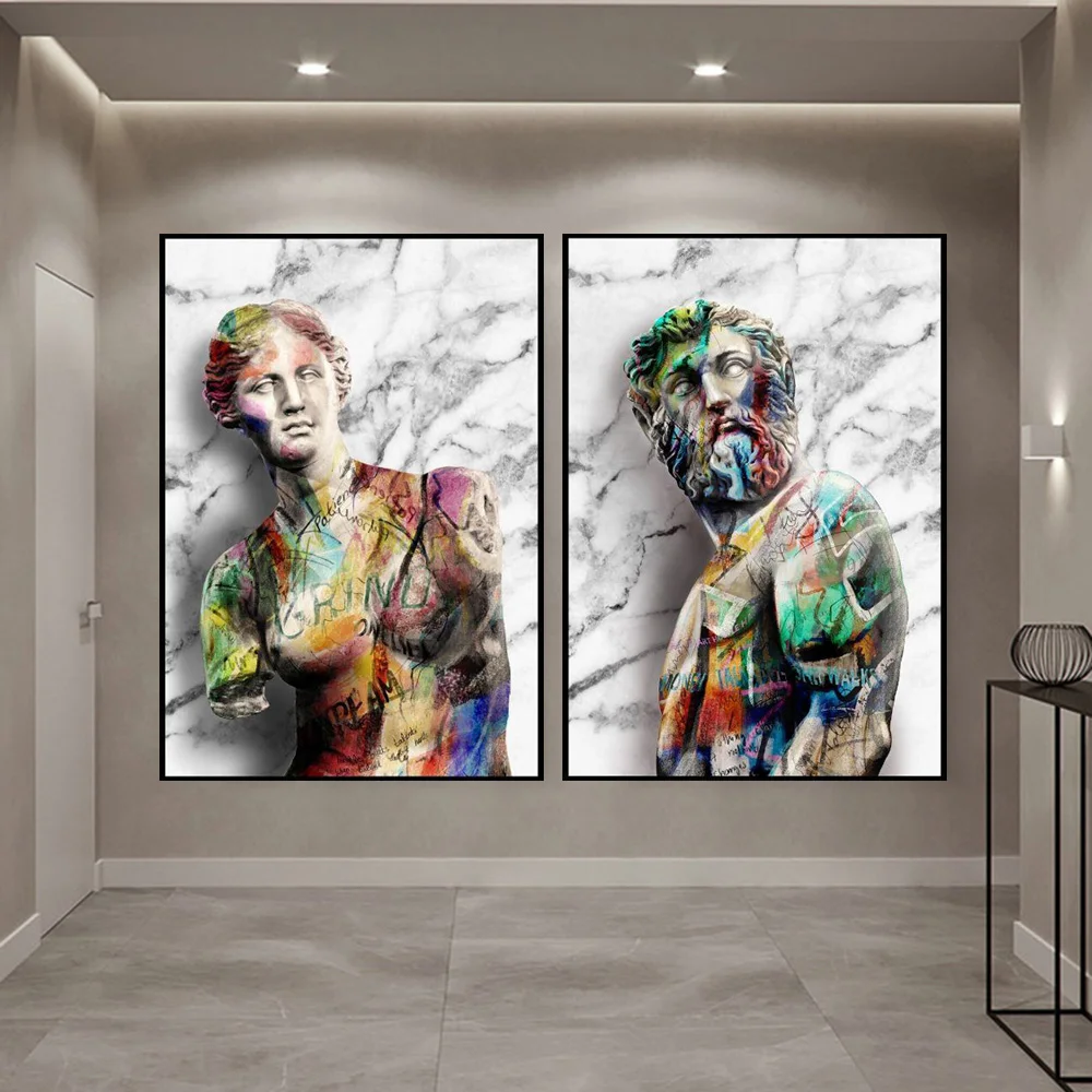 

Graffiti of David Sculpture Abstract Canvas Paintings on the Wall Posters and Prints Minimalist Art Pictures Home Decoration