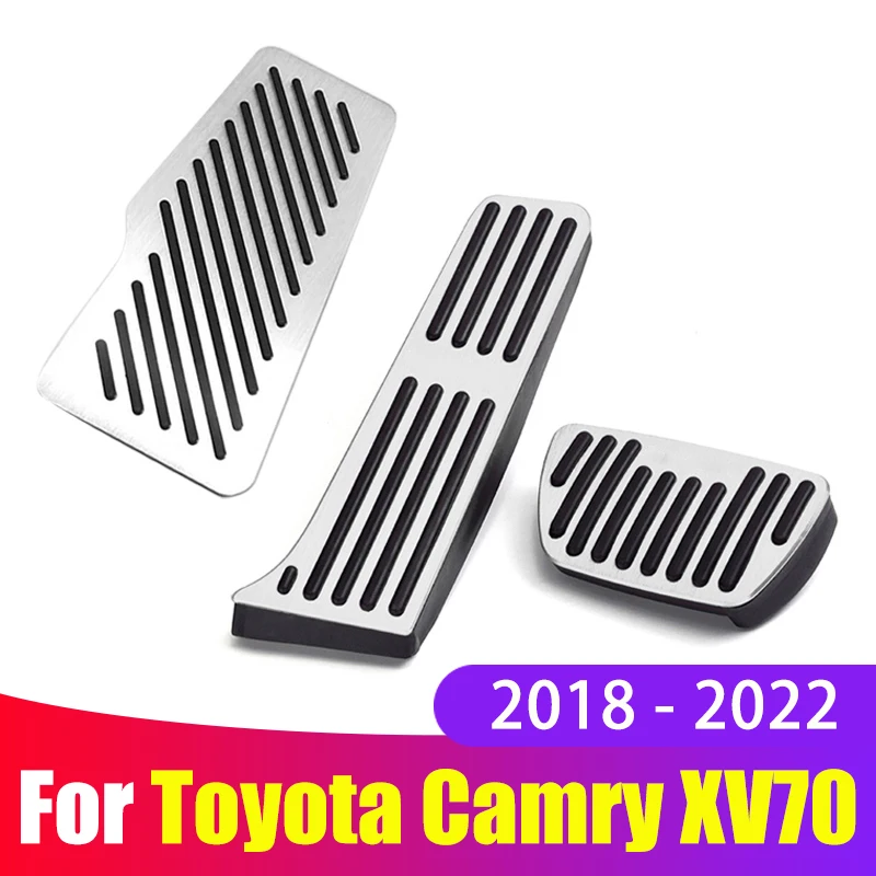 

Car Pedals Pad Cover For Toyota Camry 70 XV70 2018-2020 2021 2022 Accelerator Fuel Brake Footrest Pedal Plate Cover Accessories