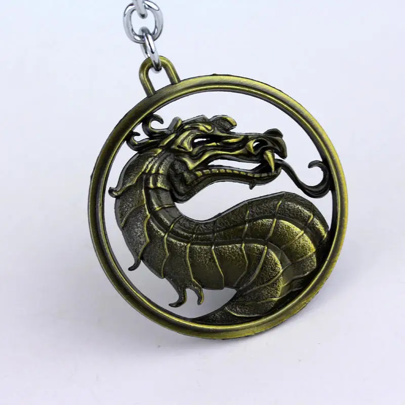 Game Dragon Keychain Mortal Kombat Key Rings Men Metal Porte Clef Jewelry